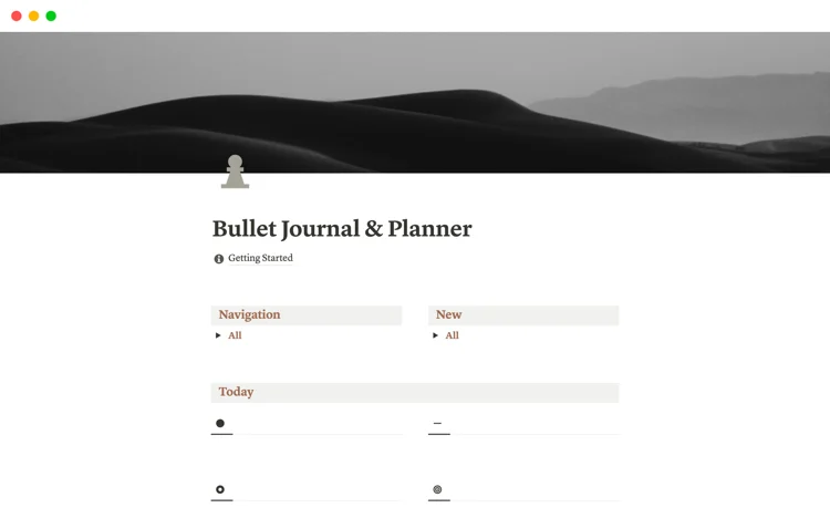 1. Bullet Journal & Planner From Notion Plates