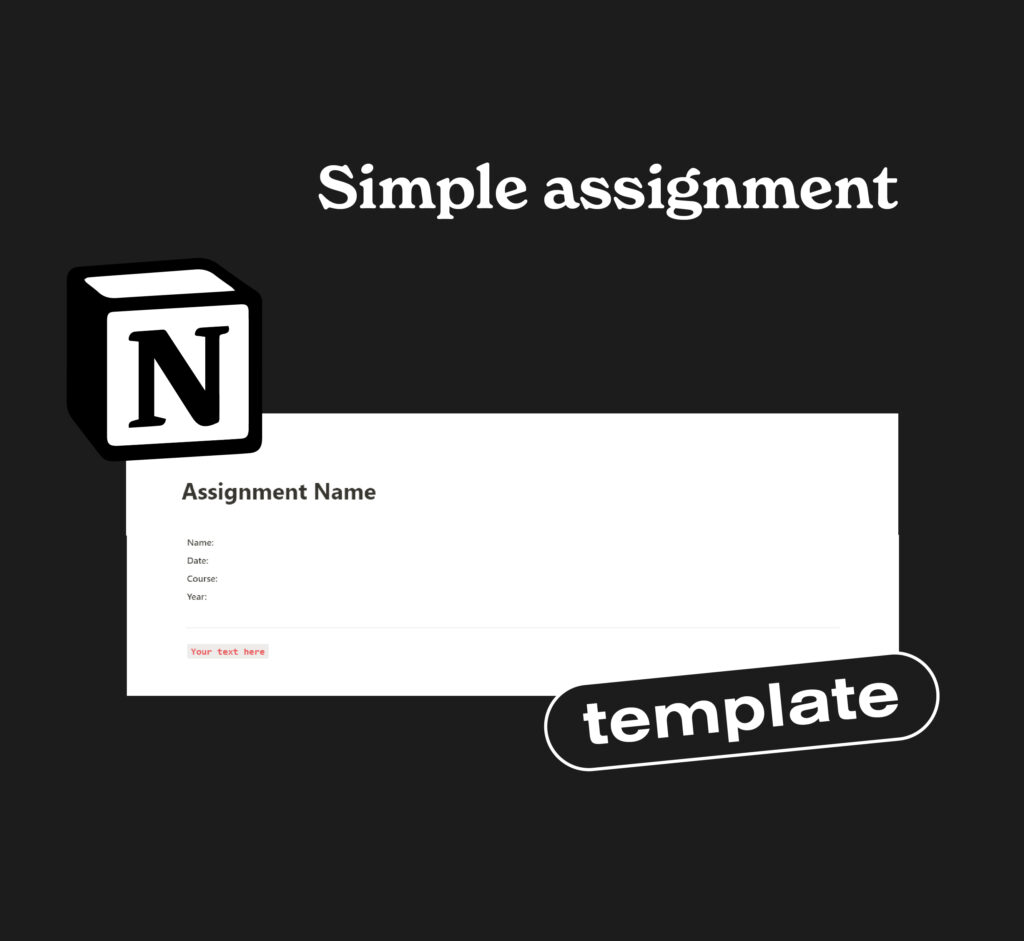 assignment tracker for notion